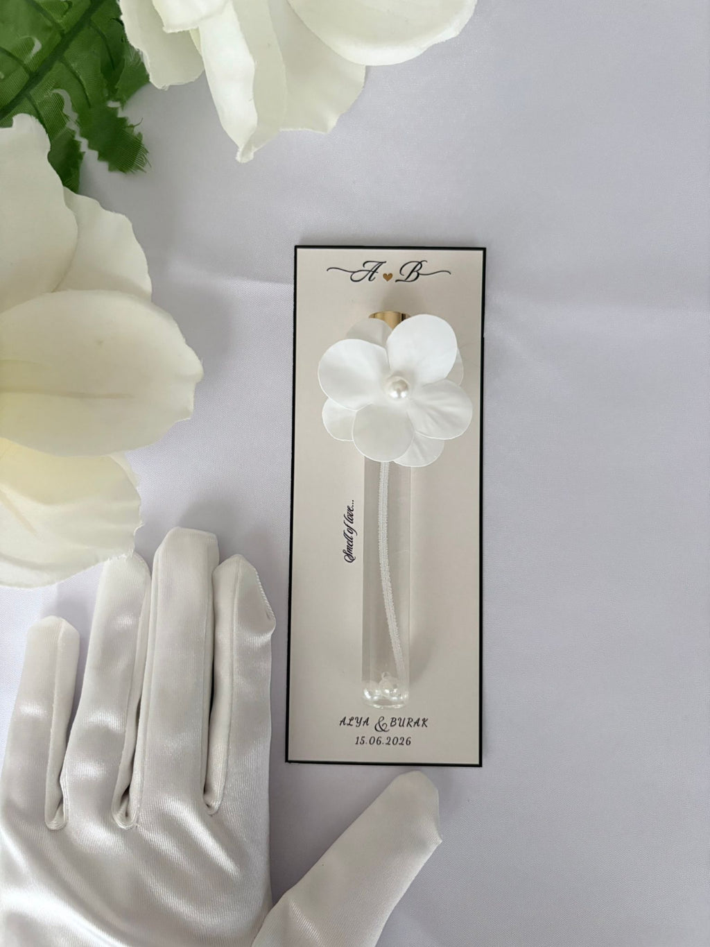 İnci Çiçekli/Fiyonklu Cam Kolonya🤍✨