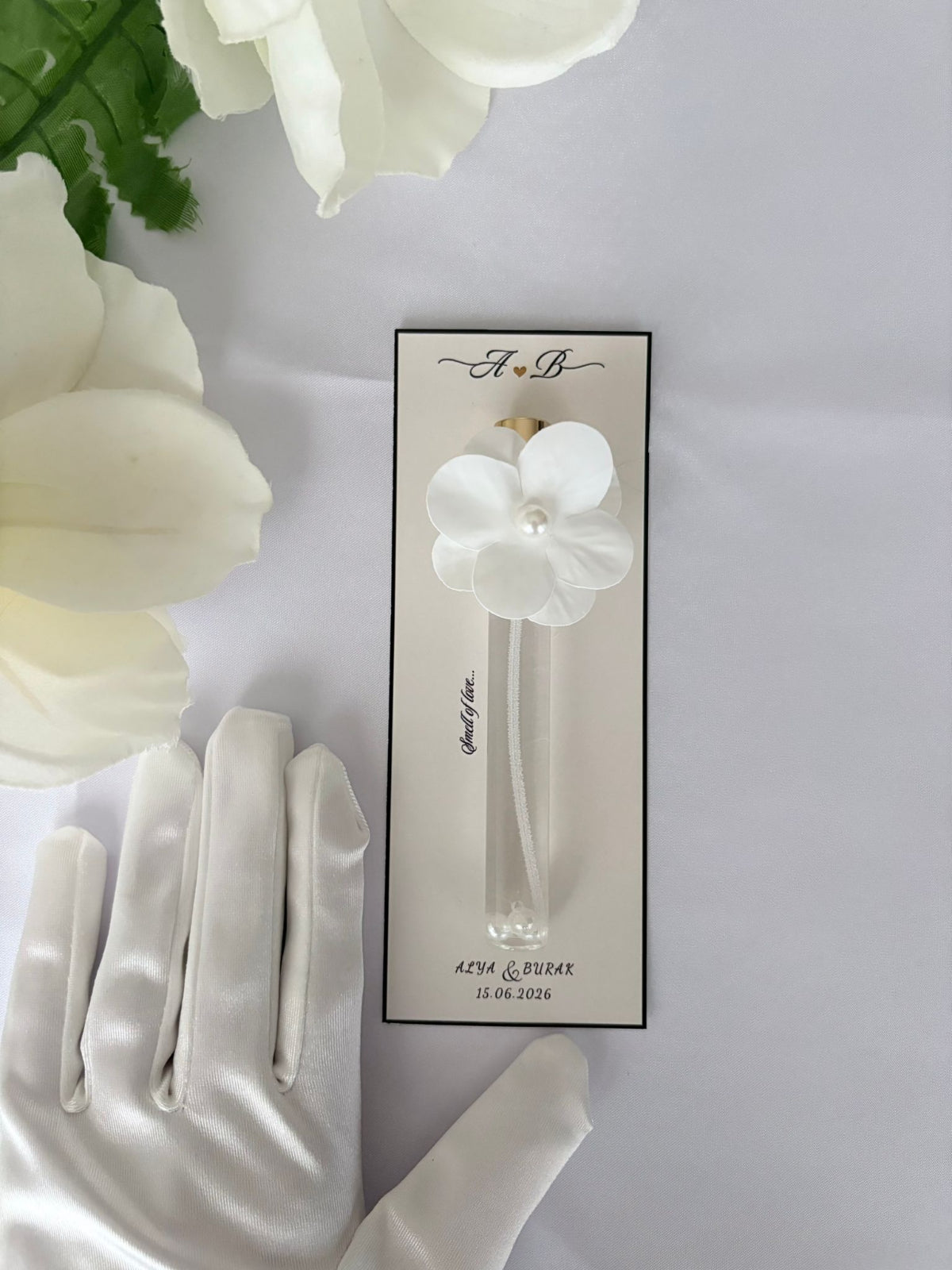 İnci Çiçekli/Fiyonklu Cam Kolonya🤍✨